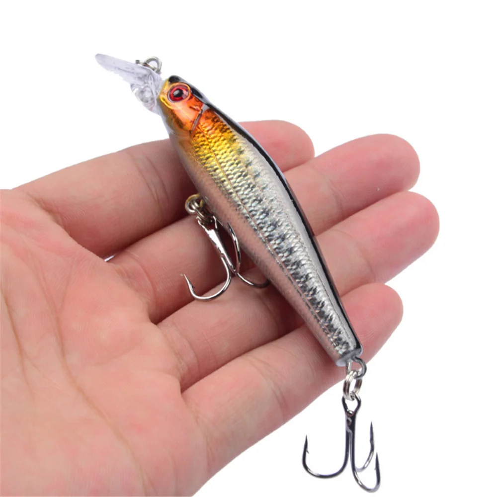 1Pcs Minnow Fishing Lure 80mm 9g Floating Plastic Bait Hard Crankbait Wobbler Tackle 3D Eyes Swimbait Bass Carp Fishing - imagen 5