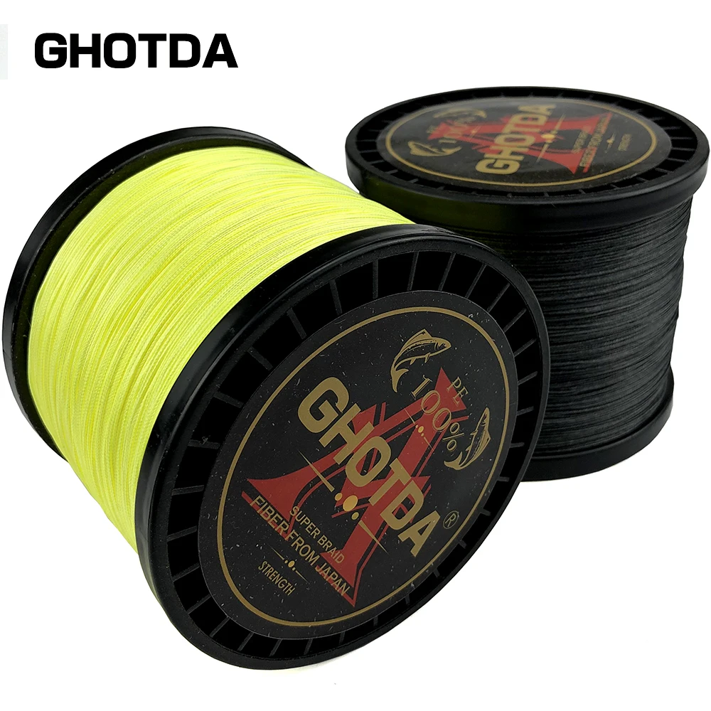 GHOTDA-sedal trenzado Multicolor para pesca de carpa, 8 hebras, 4 hebras, 500M, 300M, 100% PE - imagen 4