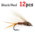 Black Red 12pcs