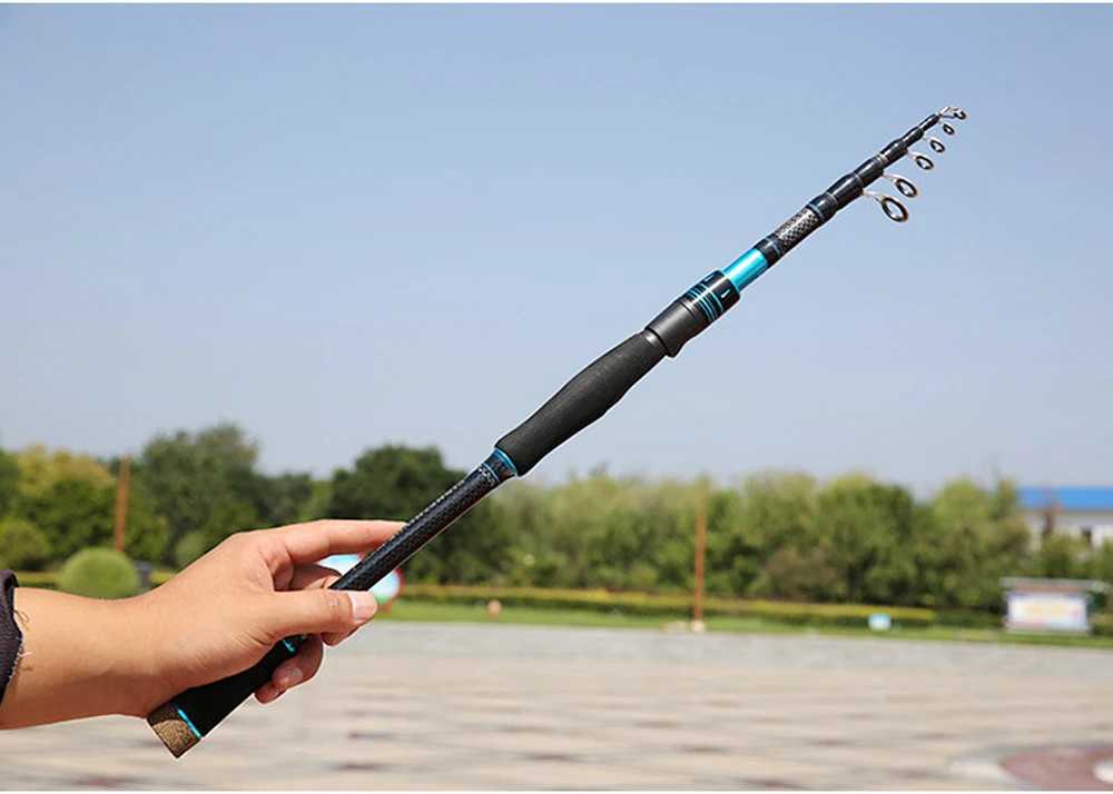 Experimente la emoción de la pesca con esta caña de pescar portátil de alta calidad