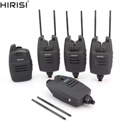 Hirisi-Juego de alarma de mordedura de pesca inalámbrica, con función antirrobo y barra de enganche para pesca de carpa, aparejos de pesca de carpa B1228