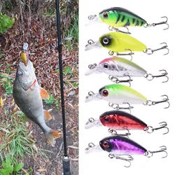 Juego de Señuelos de Pesca de 6 unids/lote, cebos para pececillos, Wobblers, Crankbaits con anzuelos triples, aparejos de pesca, cebo duro japonés