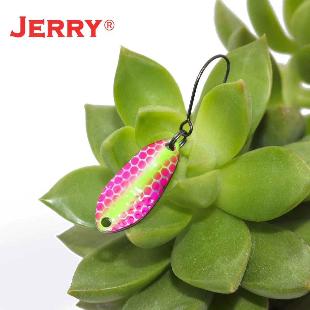 Jerry Pisces-señuelo de pesca giratorio, cebo pequeño de Metal, cuchara, 1,8g, 2,5g, aparejos de latón para pesca de lubina
