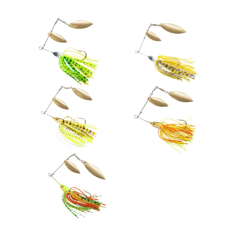 Señuelos de Pesca sumergidos, barba de tiro lejano, cinturón de Metal viejo, hoja de sauce, rotación, ruido, lentejuelas, cebo duro, cuasi pesca - imagen 2