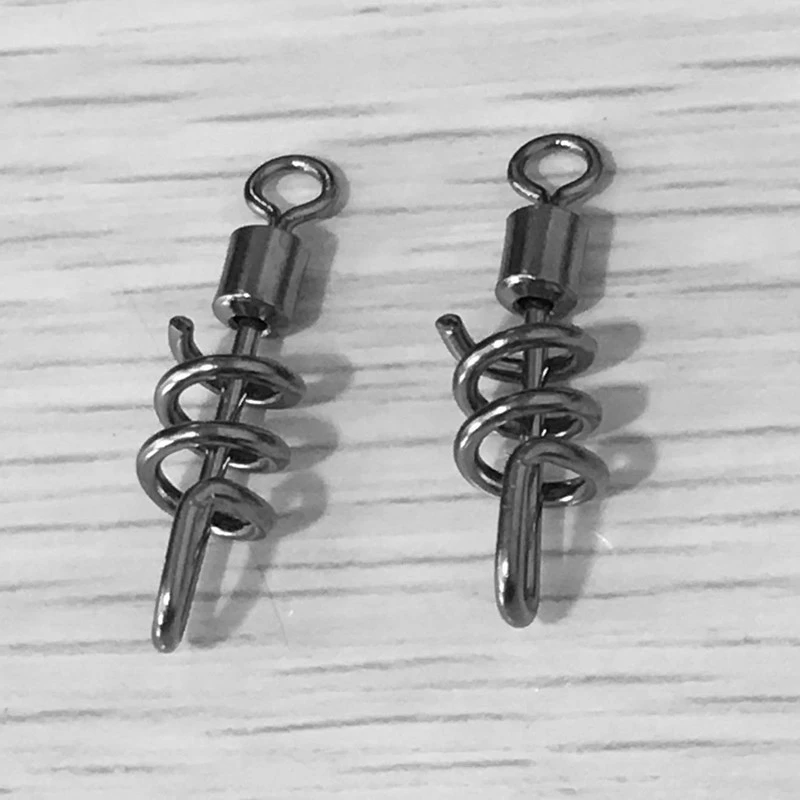 100 unids/lote conectores de cobre inoxidable Teel rodamiento de bolas giratorio anillos sólidos espiral océano barco aparejos de Pesca Pesca - imagen 4