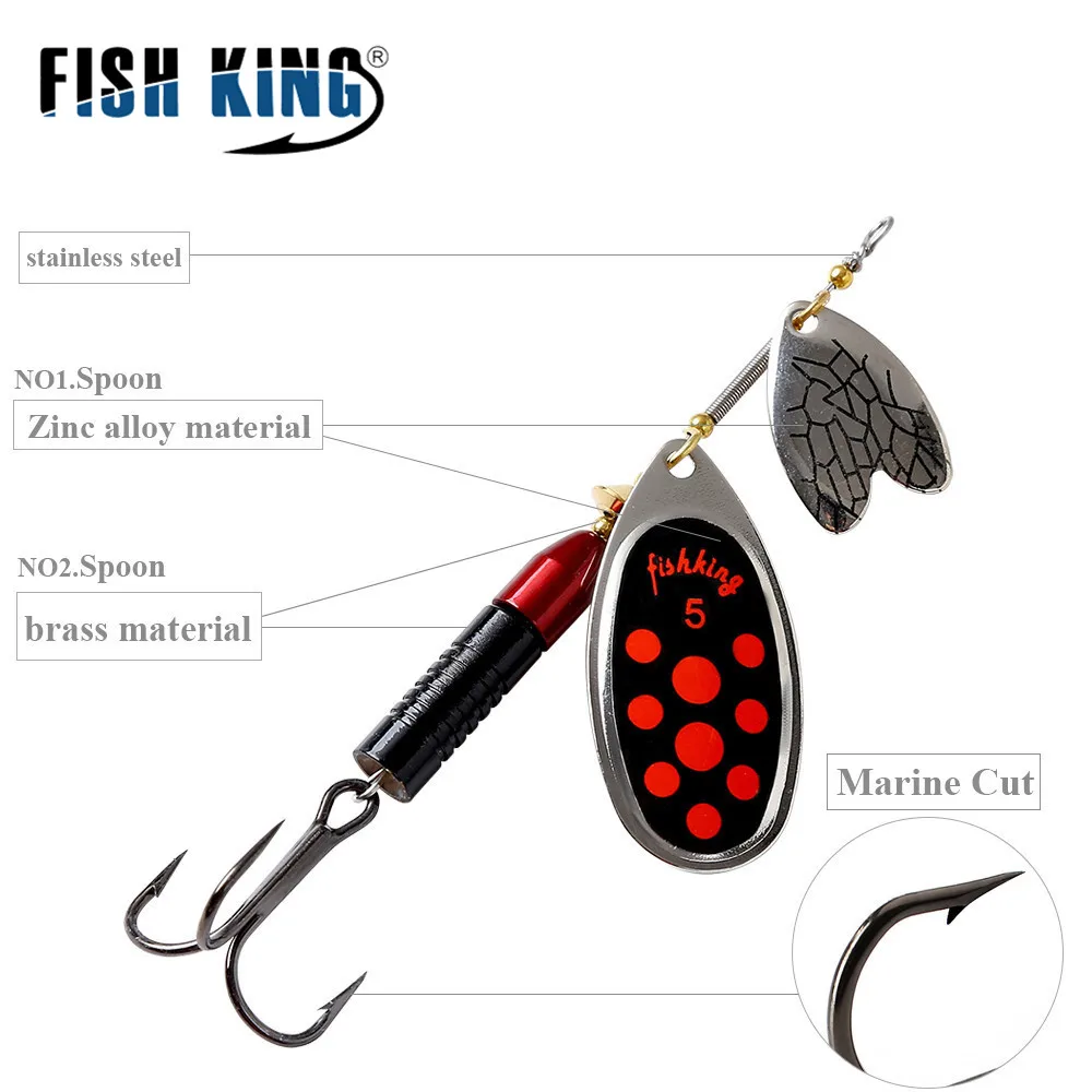 FISH KING 12 cm/22G peces falsos de fundición larga señuelos de Metal giratorios para correr profundos señuelo de pesca Spinner cebo Lucio señuelo de pesca - imagen 5