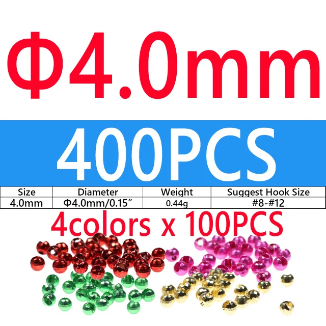 400PCS 4.0mm MIX