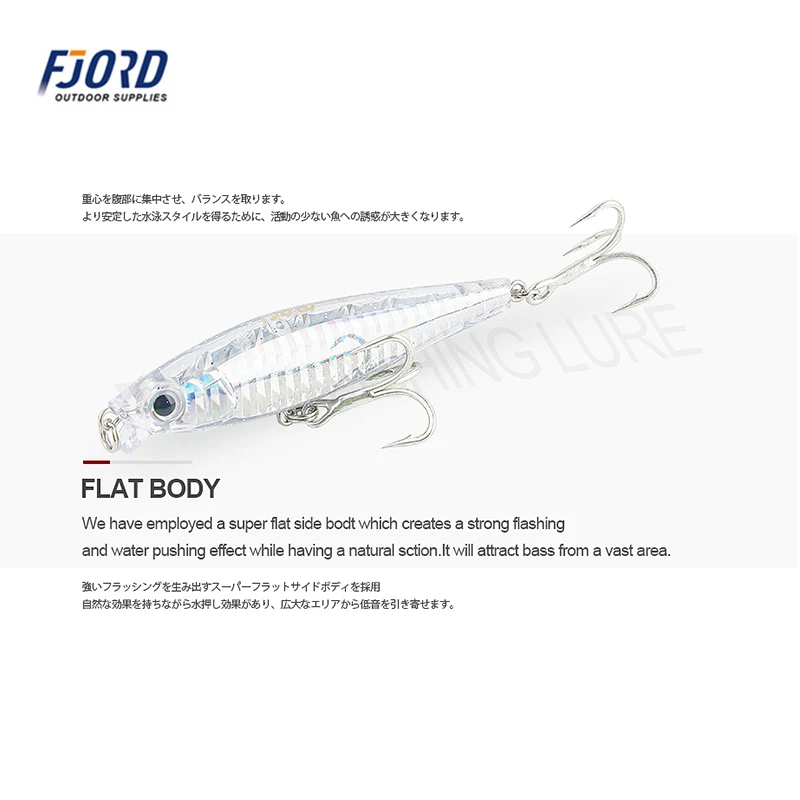 FJORD-señuelo Artificial para pesca subacuática, cebo Artificial de lubina para agua salada, para mar Tucuna, 85mm, 20g - imagen 5