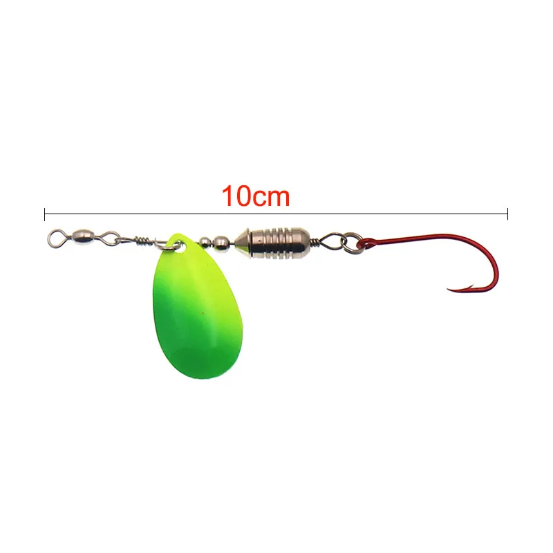 4 Uds señuelo de pesca Spinnerbait Señuelos de pesca de Metal con anzuelos individuales rojos señuelo de Jigging cebos de señuelo de pesca de trucha 5g 7g - imagen 2