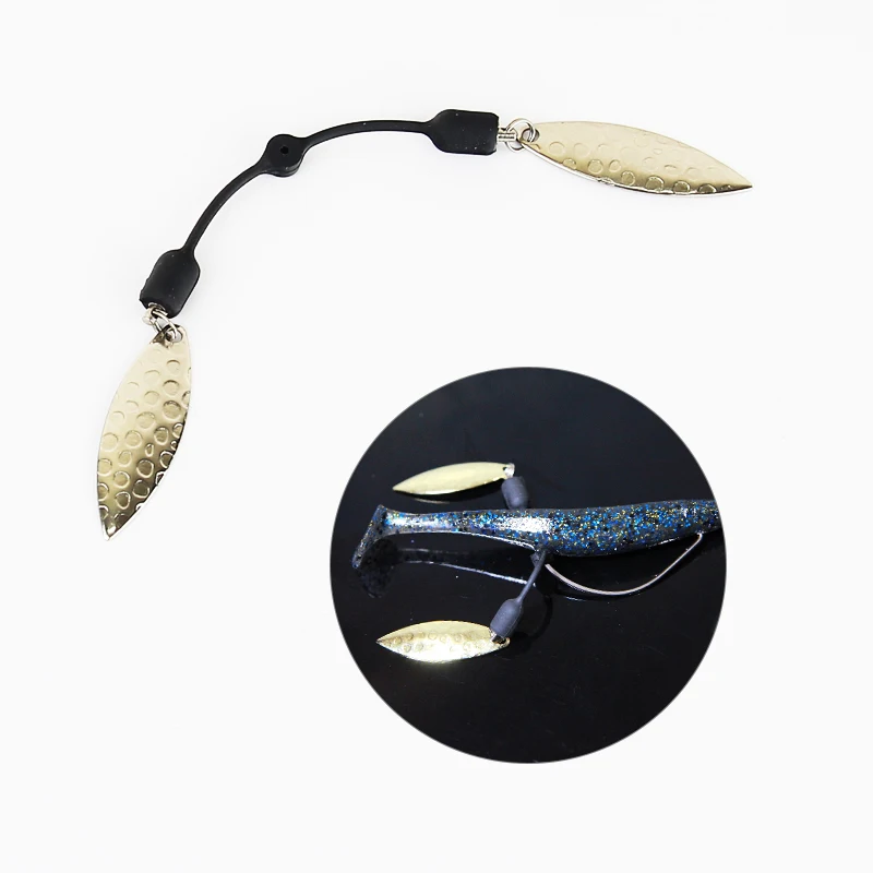Mosodo, 4 Uds., cebo giratorio de pesca de doble hoja, señuelos, plantillas de natación, sonajeros, cuchillas Colorado, Spinnerbait, accesorios para Chatterbait Buzzbait - imagen 5