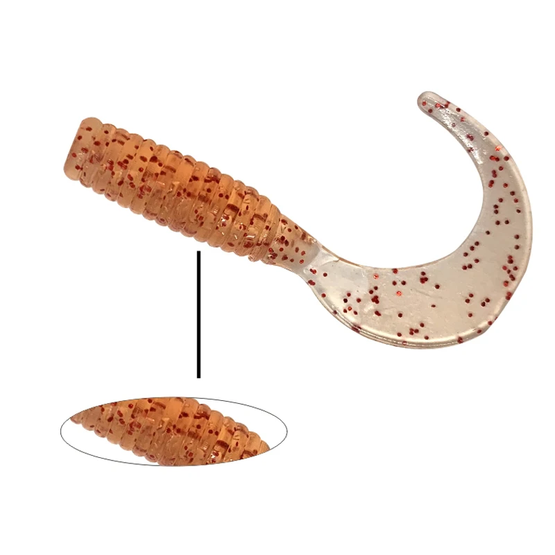 Cebos blandos de 0,7g/38mm, 1g/45mm, Señuelos de Pesca de cola larga, aparejos artificiales de silicona Pva, Swimbait, 20 unids/lote - imagen 4