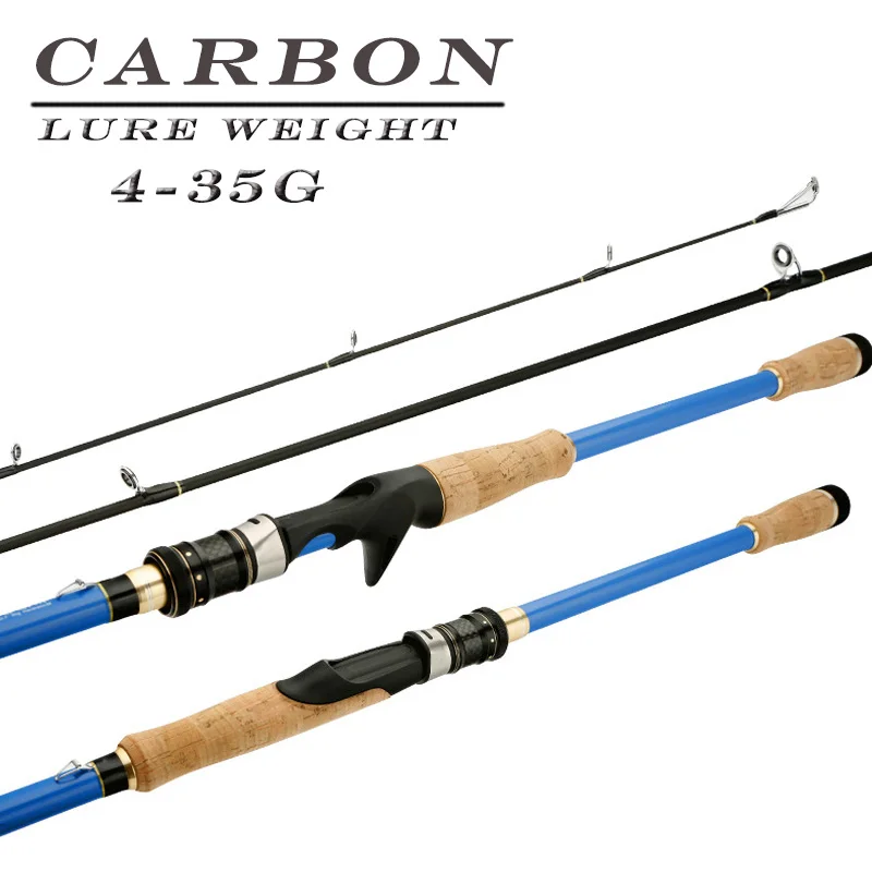 Jigging-caña de pescar ultraligera de carbono, 1,8 m, 2,1 m, 2,4 m, 4-35g, 24T