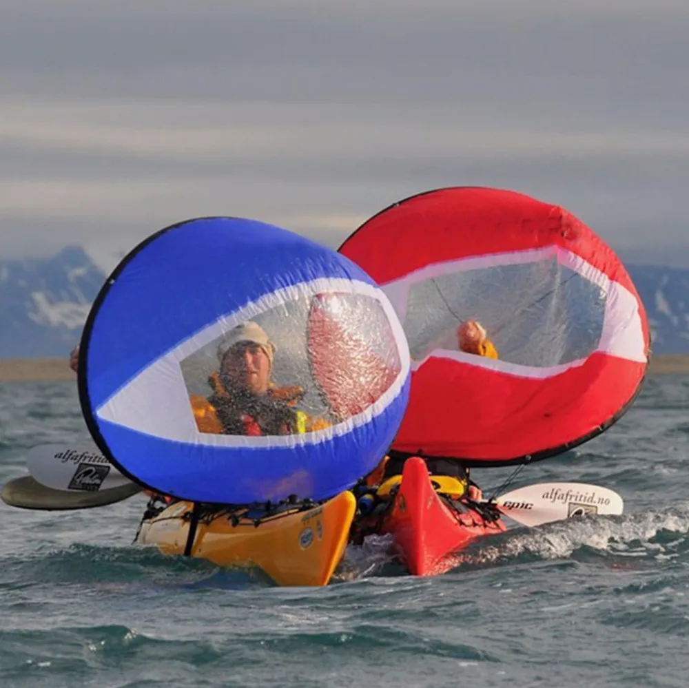 Vela de viento transparente para Kayak, remo, tabla de surf, deportes acuáticos, Isla de surf, accesorios de barco, motor marino - imagen 2