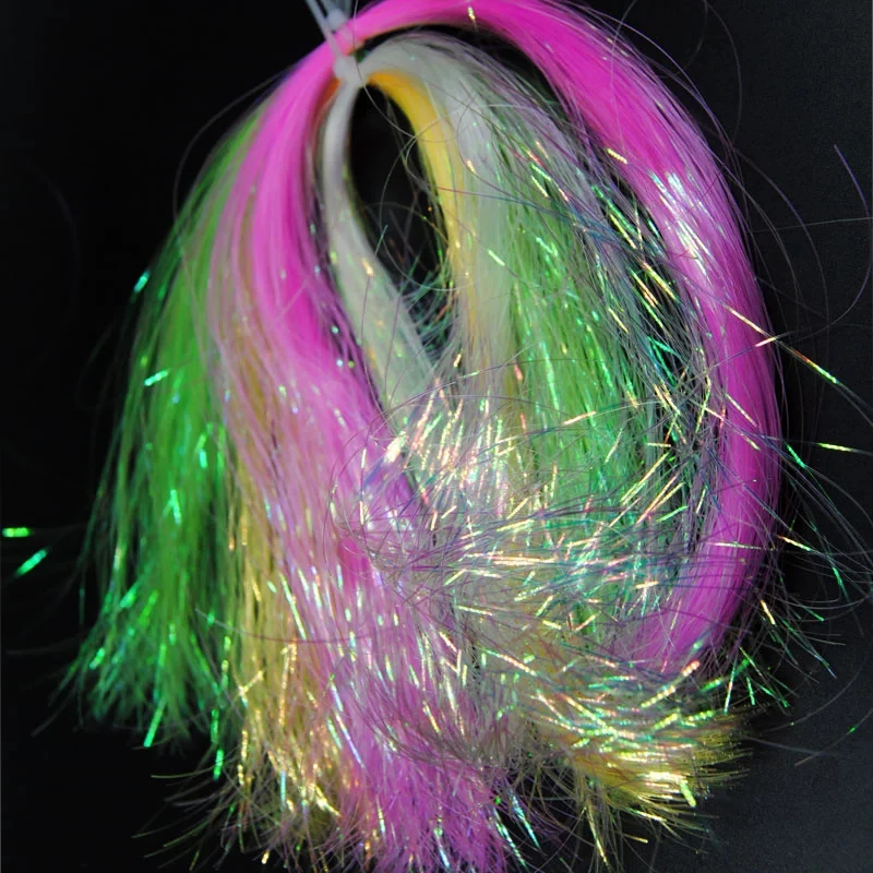 [8 paquetes] 0,5mm UV plano Disco perla brillo Flash oropel de cristal Material de atado de moscas Streamer de agua salada cebo señuelo de peces - imagen 5