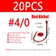20pcs Size 4l0 Red