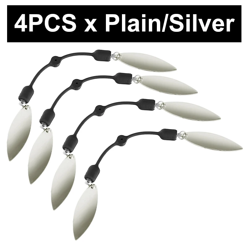 4pcs x Plain Silver