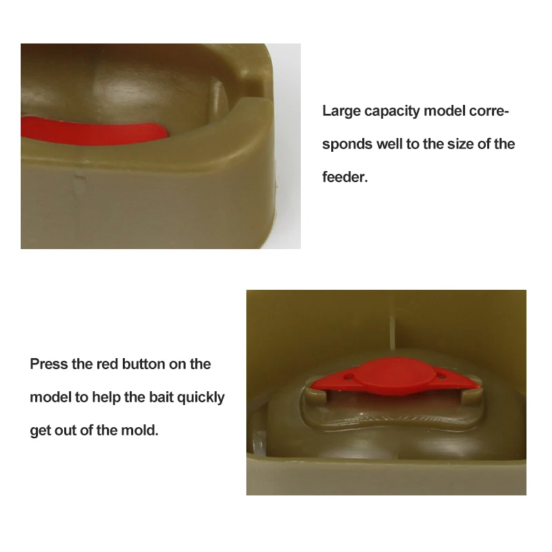Mosodo-Molde alimentador de método de pesca de carpa, 15g, 20g, 25g, 35g, 30g, 40g, 50g, 60g, método plano en línea, jaula de cebo, lanzador de cebo de plomo - imagen 5