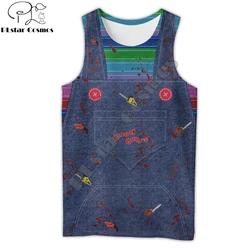 Chaleco de pesca Chucky con estampado 3D calavera unisex