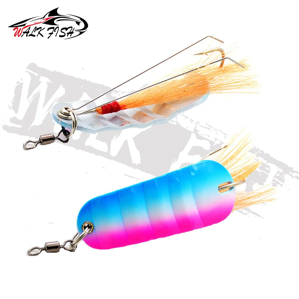 WALK FISH 1 Uds 21g nuevo señuelo de pesca en hielo con forma de pez de invierno Mini 6,2 cm suministros de cabeza de cebo aparejos de pesca anzuelo Jigging plomo Metal - imagen 5