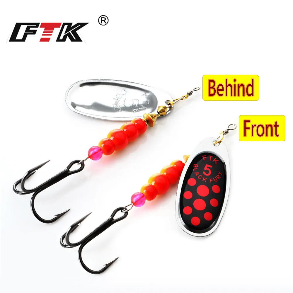 FTK 4g 5g 7g 10g 14g Spinner cebo cuchara señuelos luccio Metal con anzuelos triples cebo de lubina artificial señuelo de pesca - imagen 5