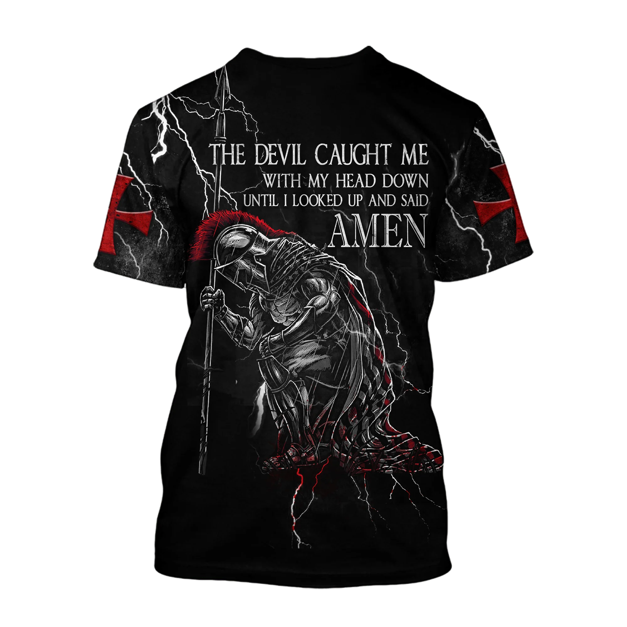 Camiseta Hipster de verano 2025 para hombre, camiseta de manga corta con estampado 3D de Caballero Templario valiente, camisetas informales Unisex TX0180 - imagen 5