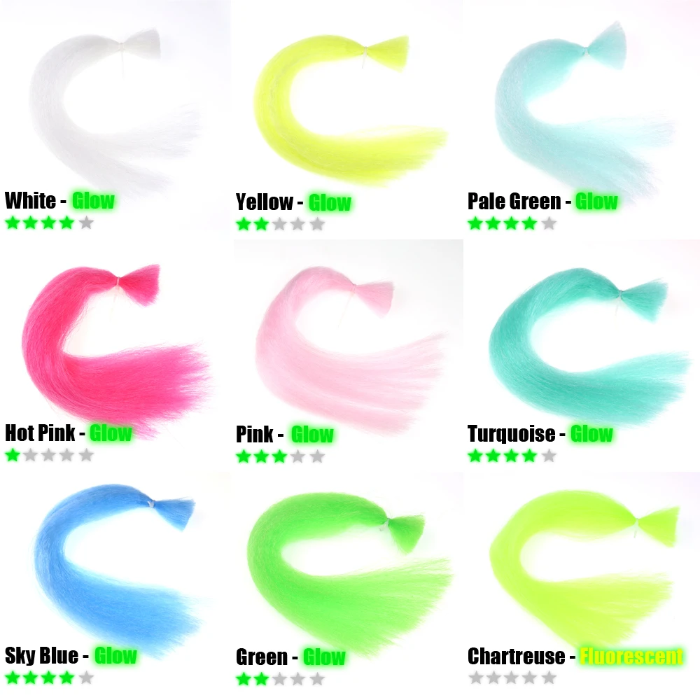 Anzuelo de agua salada de 9 colores, anzuelo de asistencia, Material de serpentina de pesca con mosca, fibra sintética brillante, 9 Paquetes - imagen 4