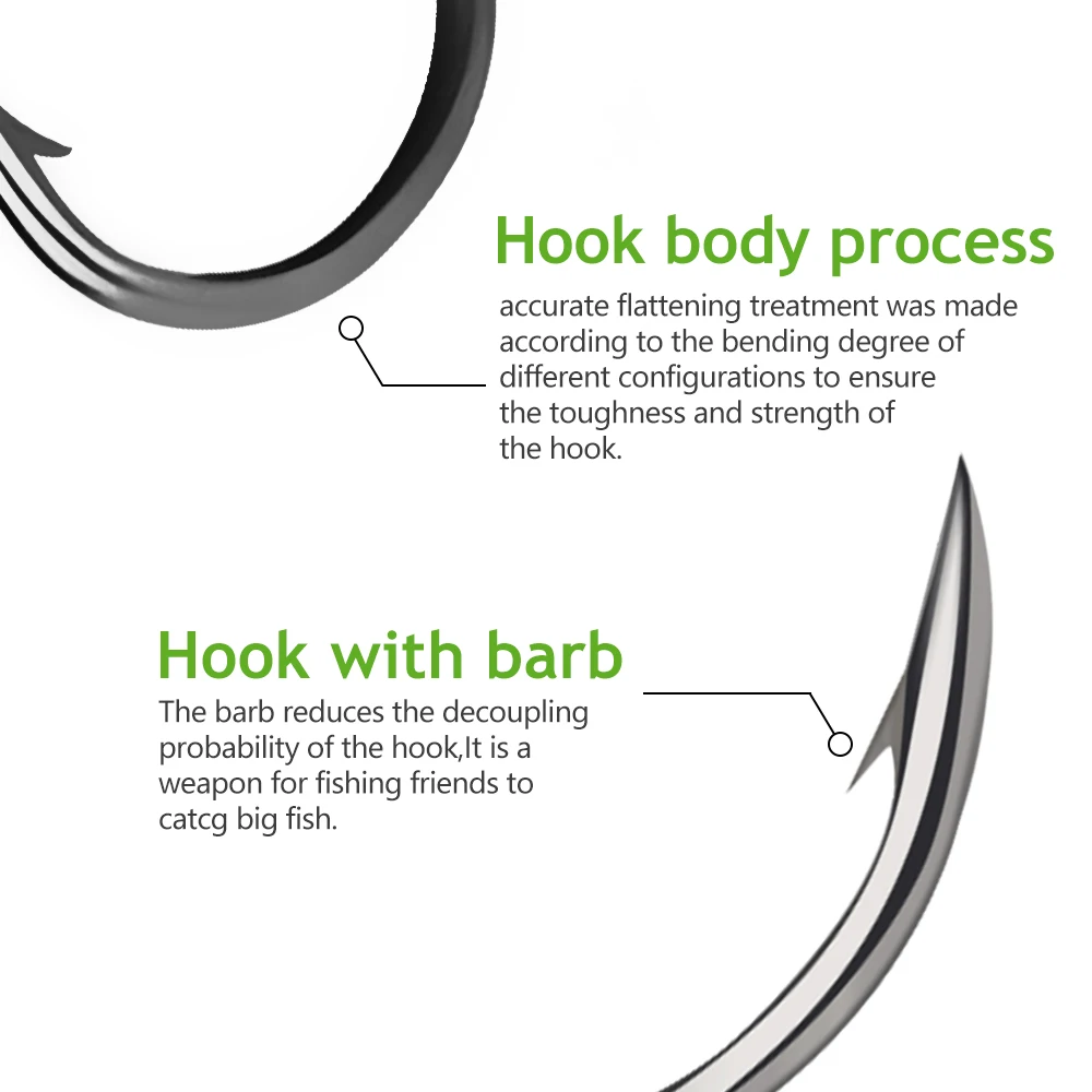 DNDYUJU-anzuelos de gusano suave para pesca, anzuelos de acero de alto carbono, anzuelos de tirón suave, accesorios de pesca de carpa, 50 piezas - imagen 4