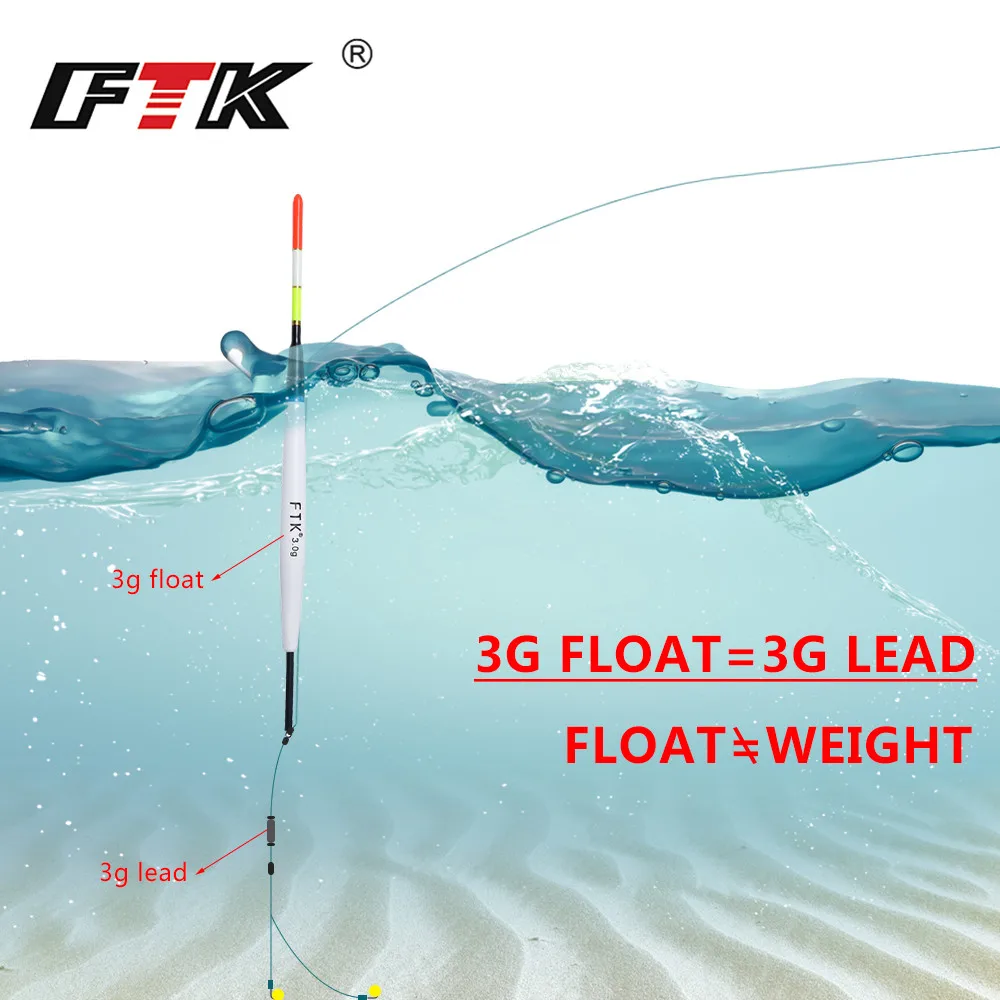 FTK 5 uds flotador de pesca de abeto Barguzinsky 1g 2g 3g longitud 17cm 18cm 19cm flotador de boya Vertical para accesorios de pesca de carpa - imagen 3