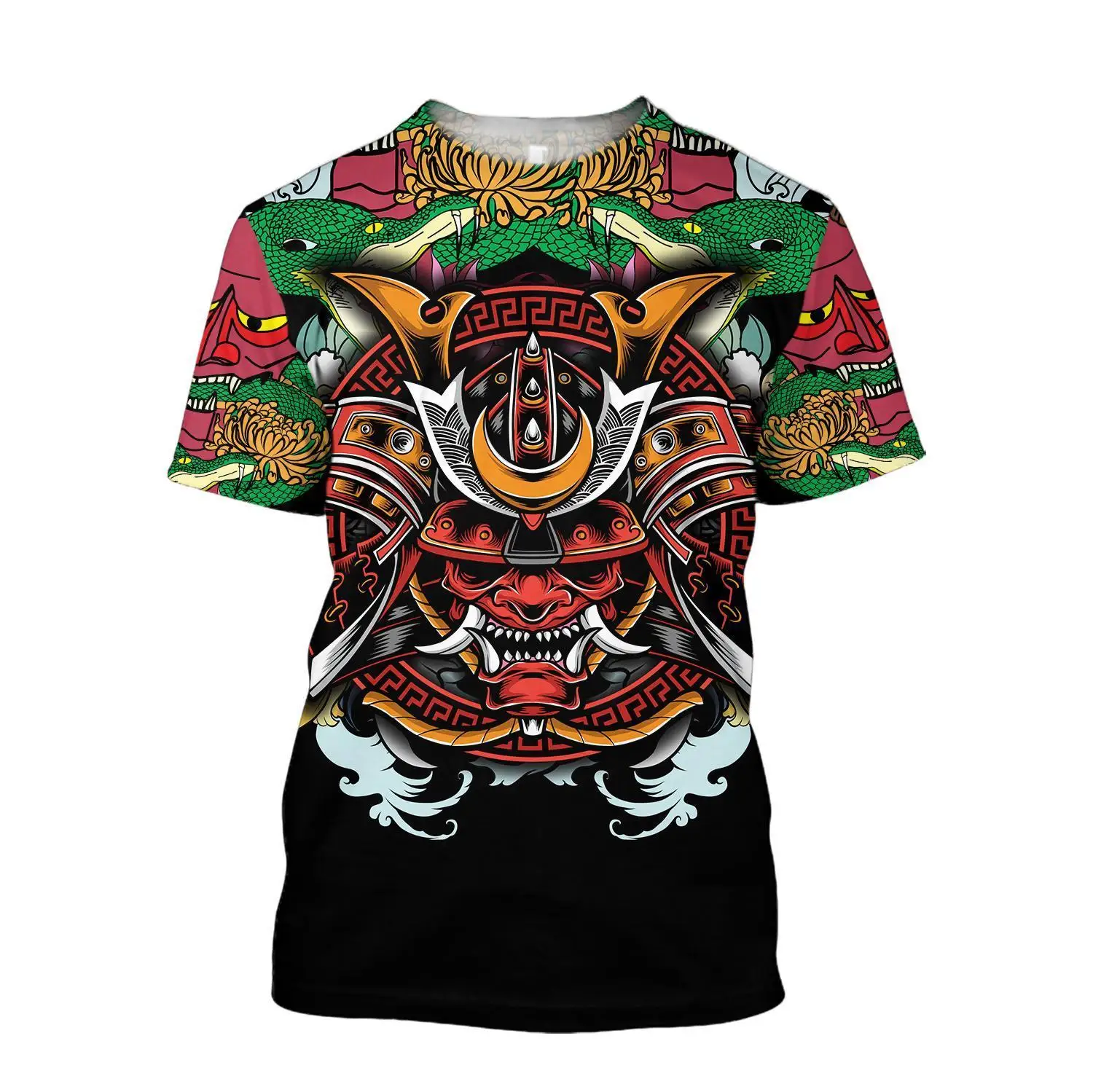 Camiseta PLstar Cosmos Samurai Tattoo con estampado 3D para hombre, camiseta de manga corta Unisex a la moda de verano, camisetas informales TX245 - imagen 3