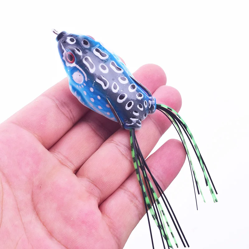 WDAIREN-Cebo de silicona suave para pesca, señuelo giratorio de 6cm y 12,5g, con forma de rana, calamar, trueno, Rana, cuchara, Trolls, pesca en hielo marino - imagen 5