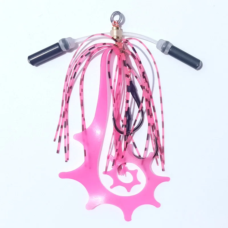 5 uds luminoso Kabura pargo deslizante tenya pesca falda de silicona gancho de asistencia anzuelo de jigging anzuelo de pesca de mar anzuelo de plomo - imagen 5