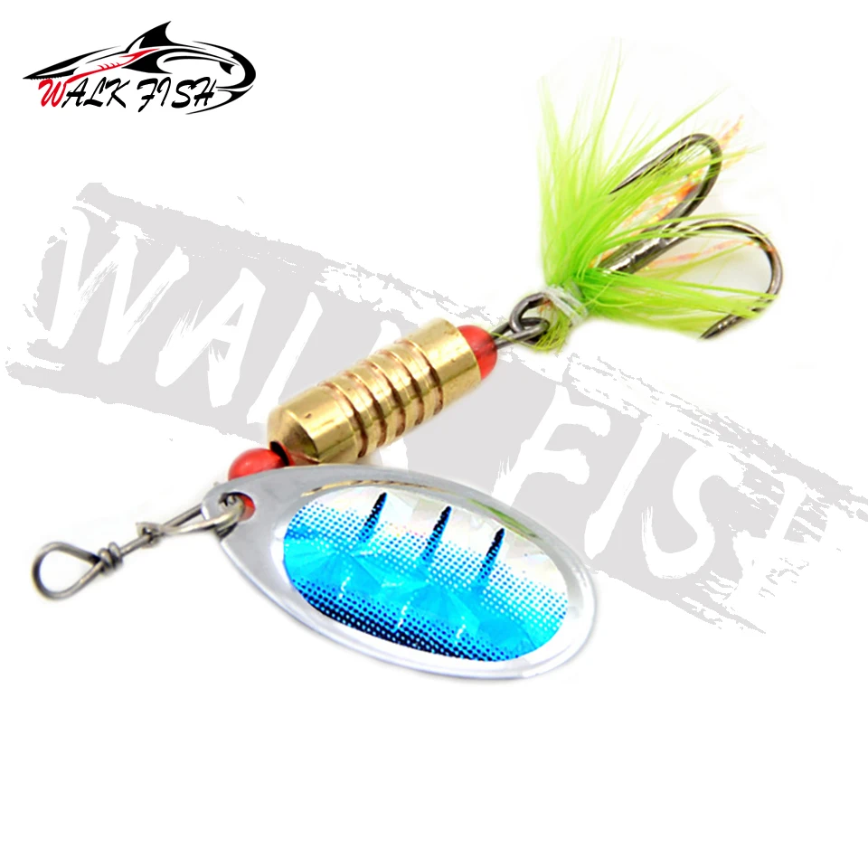 WALK FISH-señuelo de Metal para Pesca, cebos duros, 3,5g, 5g, anzuelos triples, 1 Uds. - imagen 5