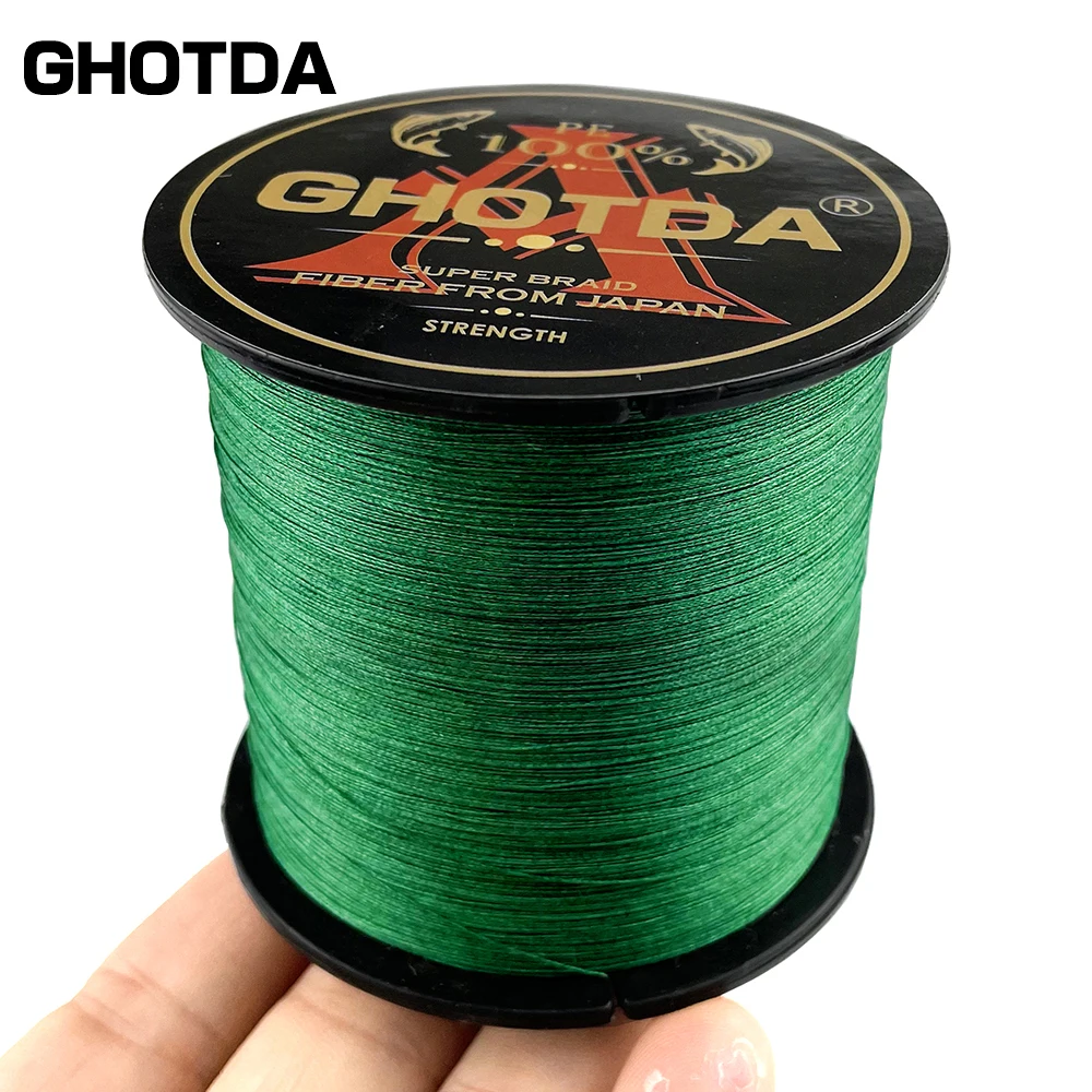 GHOTDA-sedal de pesca de alta densidad, 4 hebras, 300M, 100M, multifilamento, PE, alambre trenzado, caña fundida, accesorios de equipo de pesca en el mar - imagen 5