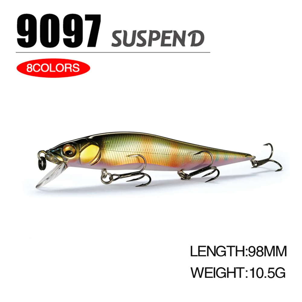 Señuelo de pesca Wobblers de 98mm y 10,5g, cebo duro Artificial para lubina, lucio y trucha, 1 unidad - imagen 3