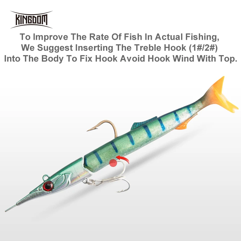 Kingdom T-NEEDLE Señuelos de Pesca hundimiento cebo de silicona Artificial Wobblers Jig señuelos blandos cola en T Crankbaits aparejos de pesca - imagen 5