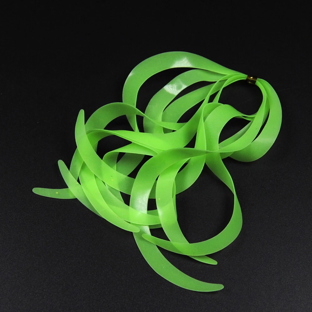 30 Uds. De cierres de falda de señuelo de silicona luminosos de varios colores, Spinnerbait integrado, Jig de goma Buzzbait, Material de señuelos - imagen 5