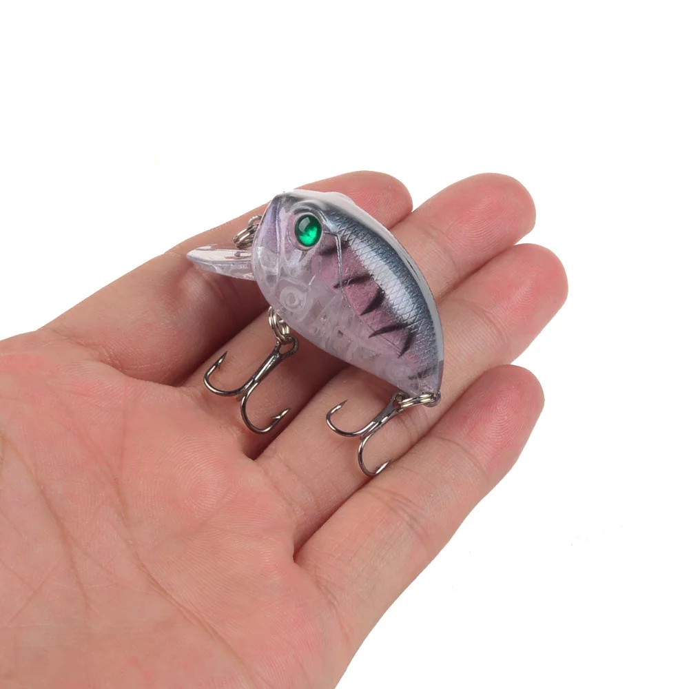 Señuelo de pesca Artificial 3D, 1 unidad, 4,5 cm/8g, Crankbait, cebo duro, Minnow, Wobblers, Swimbait, trucha, lubina - imagen 3