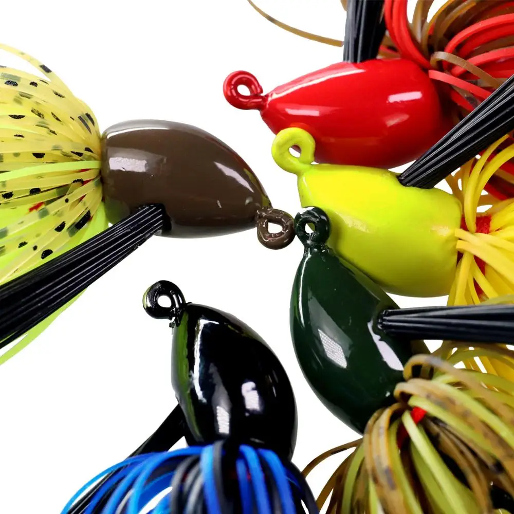 Kit de Señuelos de Pesca con plantilla, falda de natación de goma de 16g, juego de cebos de alambre Artificial, anzuelos para cabeza, plantilla de Señuelos de Pesca para lubina, 3 uds. - imagen 4