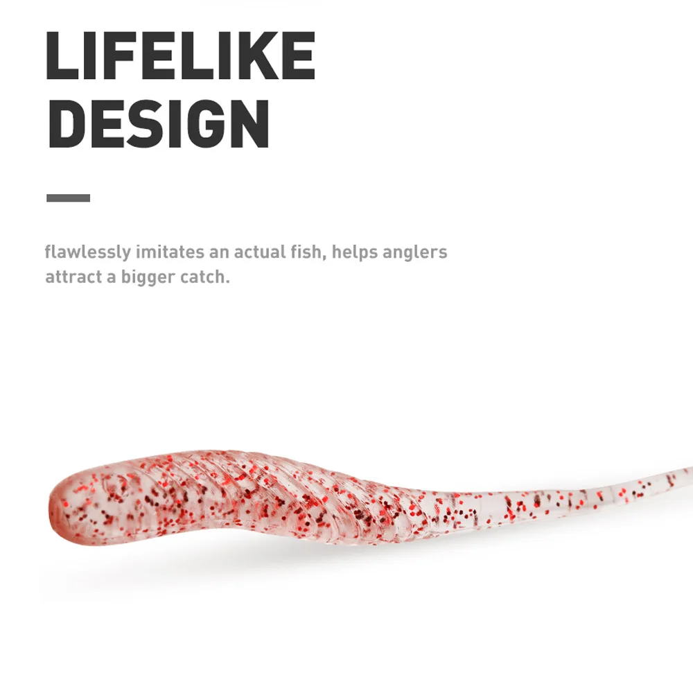 JOHNCOO 50 Uds señuelo de pesca pez roca cebo suave 40mm 0,34g silicona lubina Rockfish Swimbait Jig señuelo cebos de plástico gusano - imagen 3