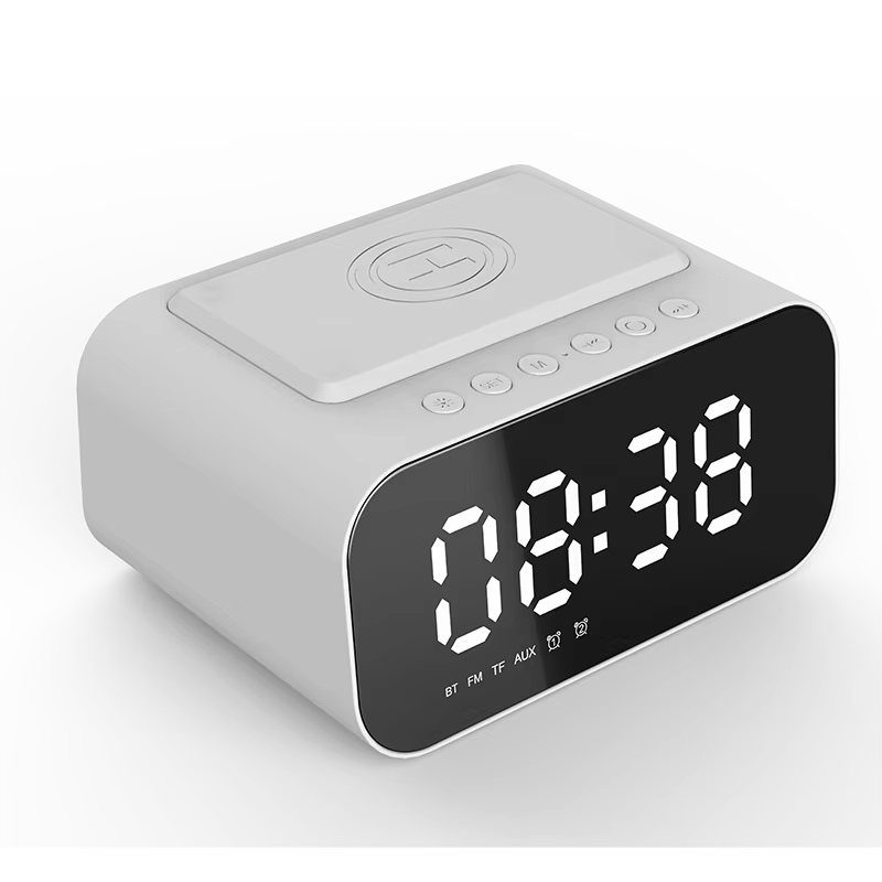 Reloj Despertador Digital Bluetooth con Radio FM y Carga Inalámbrica - imagen 2