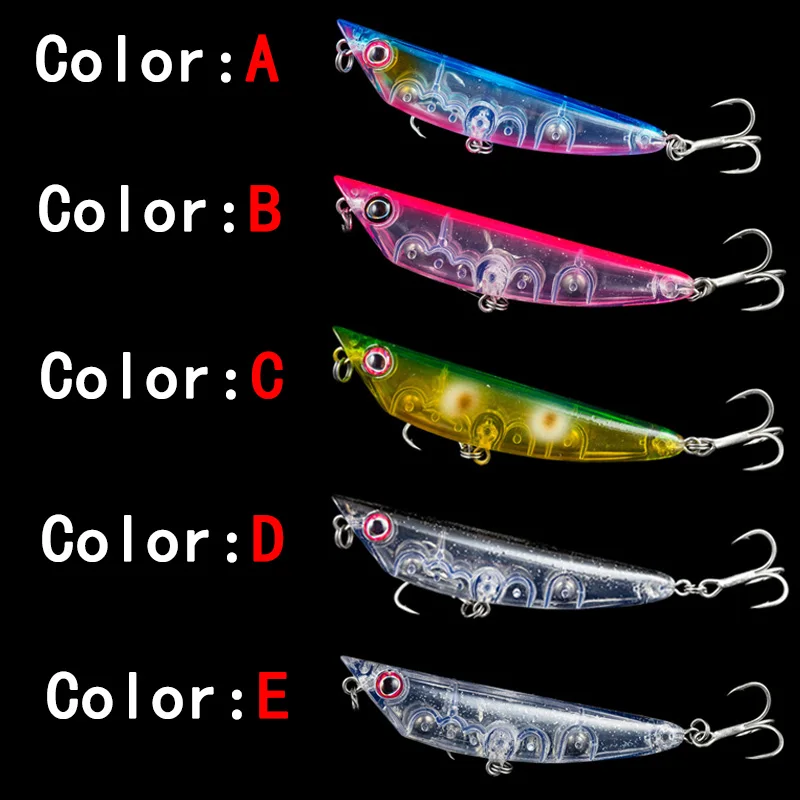 1 Uds 8cm 9g señuelo de Pesca con lápiz flotante perros de agua superior cebos duros Wobbler cebo duro Artificial aparejos de Pesca - imagen 3