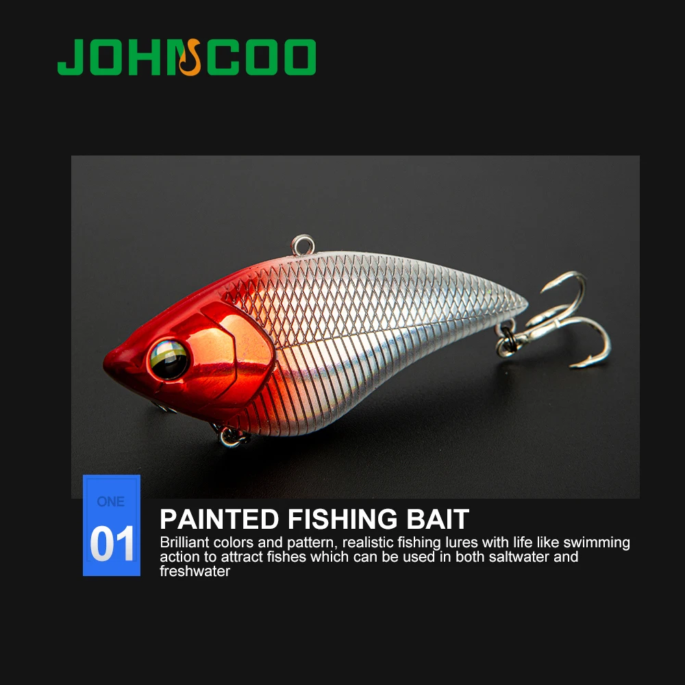 JOHNCOO-señuelo de pesca con vibración de hundimiento 70S, cebo Artificial duro de 14,7g, señuelo de plástico duro VIB, aparejos de trucha para pesca en hielo de invierno - imagen 5