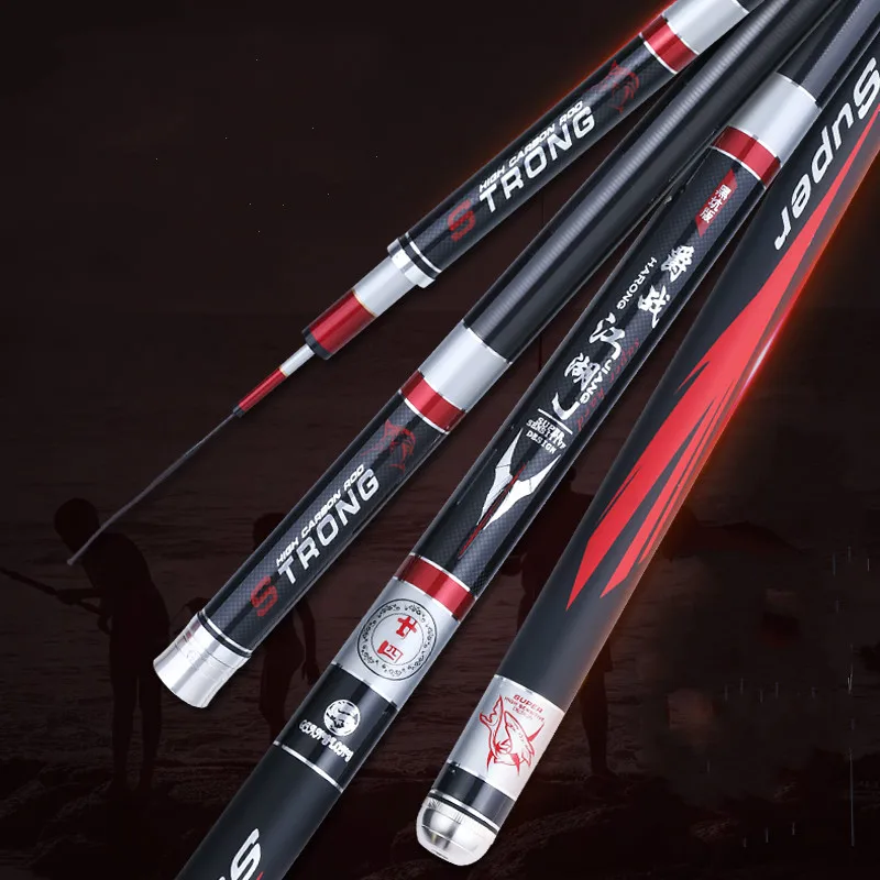 Caña de pescar ultraligera, caña de pescar de alto carbono de Taiwán, 3,6 m-7,2 m, superdura, 28 Tune, caña giratoria wkarstwo Olta - imagen 3