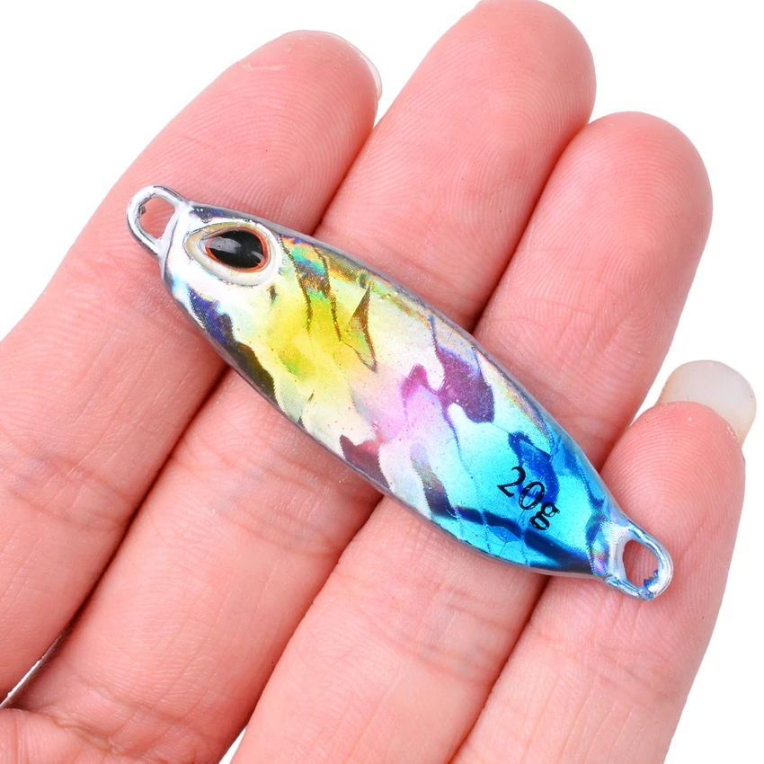 Señuelo de pesca Artificial sin ganchos, cebo de fundición de hundimiento de Metal reutilizable, cuchara de Jigging, aparejos de pesca, 10/15/20/30/40g, 1 ud. - imagen 5