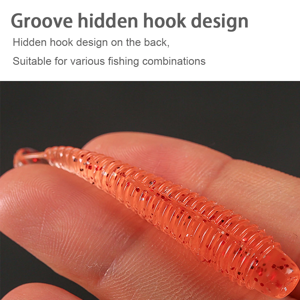 Señuelos blandos de silicona para pesca, cebos Jigging Wobblers artificiales para lubina y carpa, lote de 10 piezas, 6,5 cm/2,5g - imagen 5