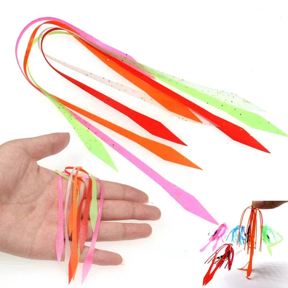 Bimoo-faldas de pulpo de silicona para pesca en agua salada, señuelos de plantilla de goma, faldas de calamar, Spinnerbait para Streamer, venta al por mayor - imagen 4