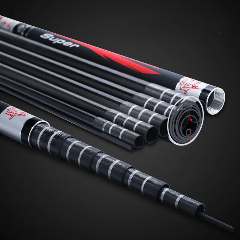 Caña de pescar ultraligera, caña de pescar de alto carbono de Taiwán, 3,6 m-7,2 m, superdura, 28 Tune, caña giratoria wkarstwo Olta - imagen 4