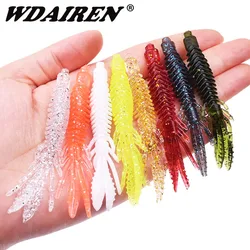 Señuelo de pesca Jigging Wobblers, cebo flotante de 70mm y 2,1g para camarones, trucha y lubina, Swimbait de silicona Artificial para lucio, 10 uds.