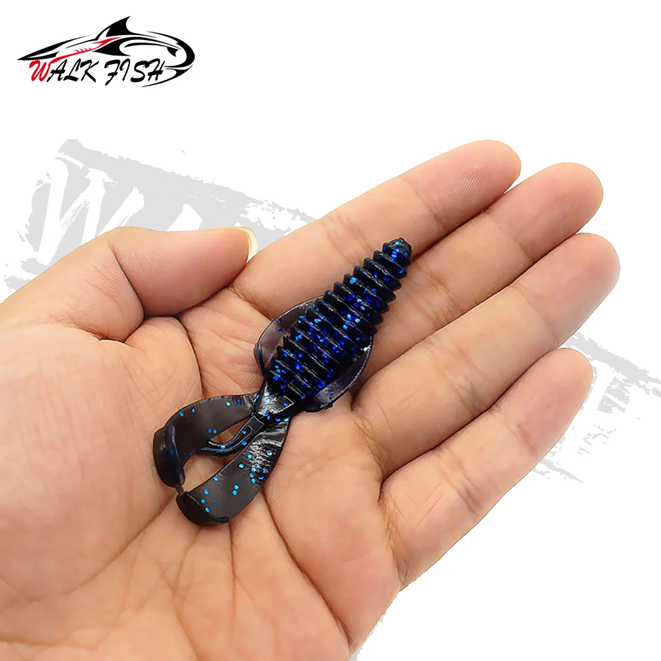 WALK FISH RGBUG señuelo de pesca suave, anzuelo de 80mm y 120mm, Wobblers, Swimbait, cebos de silicona, camarón, lubina, perca, cebo artificial - imagen 5
