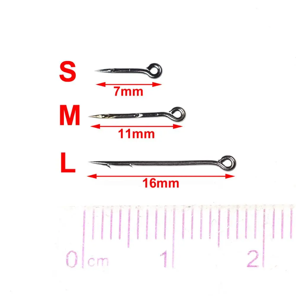 Wifreo 100/500/1000PC Bait Spike Carp Fishing Hook Bait Sting Boilie Pin Spike Ronnie Hair Rigs Carp Feeder Fishing Accessory - imagen 2